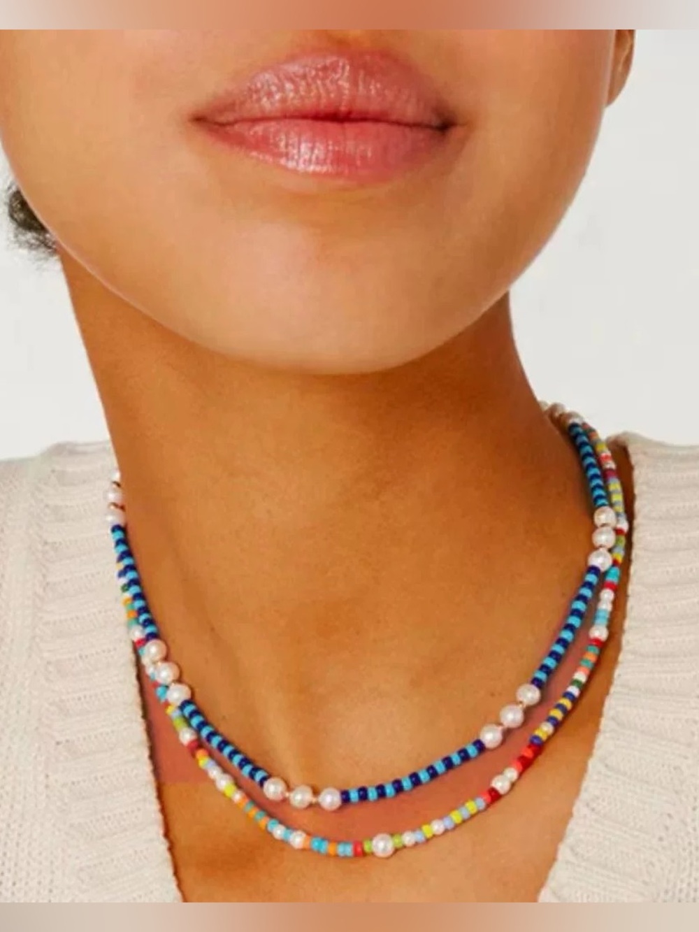 Roxanne Assoulin Sailor and Summer Beaded Necklace Set of 2